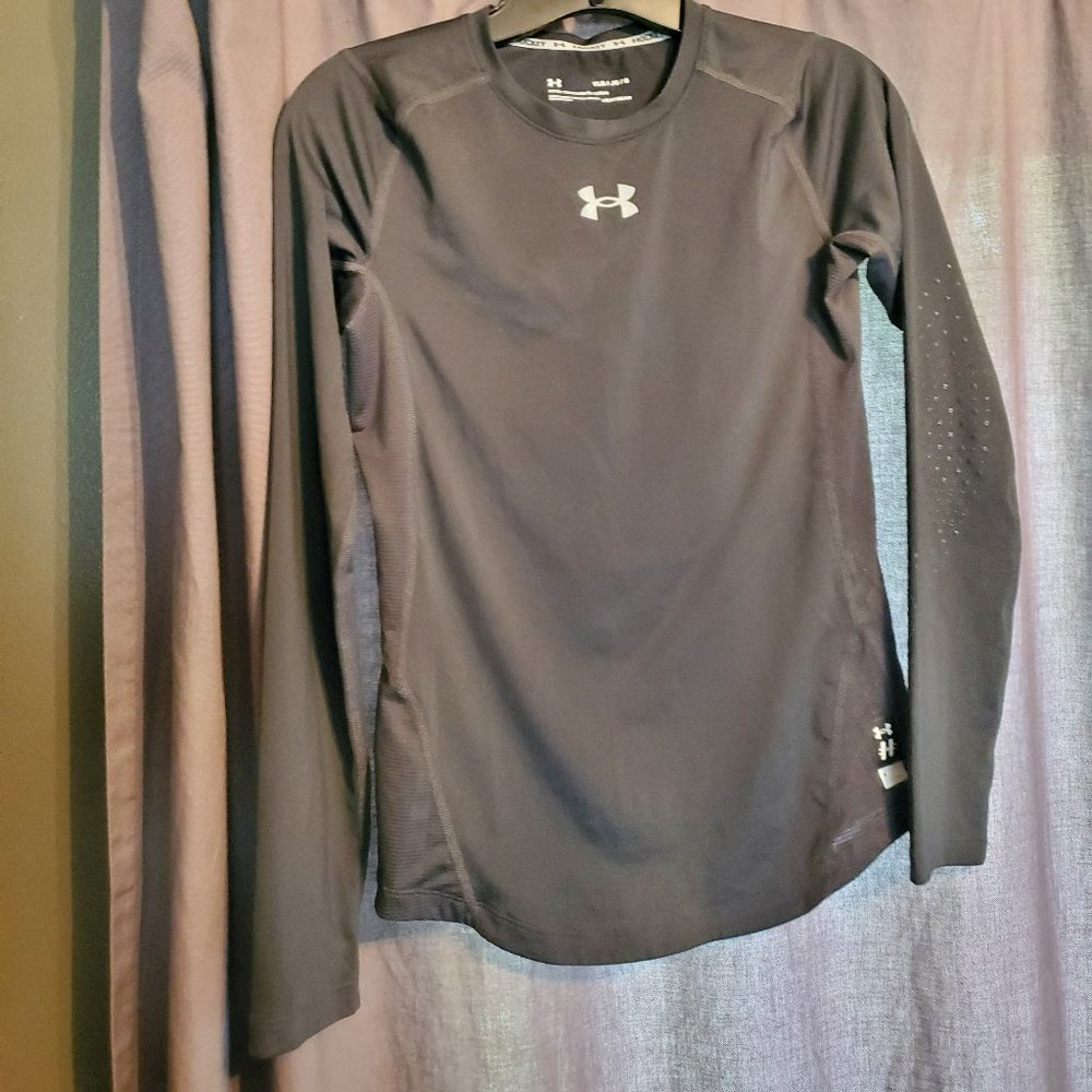 Under Armour Heatgear Long Sleeve Youth Large, Gray